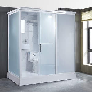 Lusso bagno integrato Set di vetro divisorio doccia lavabo Design moderno con wc e doccia Set bagni modulari