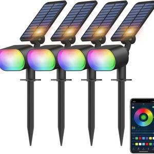 Lámpara Solar de Pared Inteligente con Cambio de Color RGB, Control por Aplicación, Resistente al Agua IP65, Superventas - Product Image 1