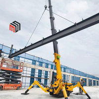 Grue araignée télescopique télécommandée de 10m, 15m, 19m, 21m, 25m, 30m, 50 pieds, 3 tonnes, 5 tonnes, 8 tonnes, 12 tonnes avec flèche de déplacement et nacelle de travail