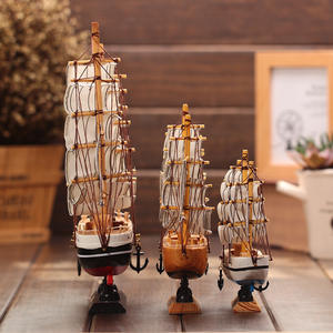 Artesanía de Escultura en Madera Hecha a Mano, Modelo de Velero Pirata Vikingo Árabe, Modelo de Barco de Vela, Barcos de Madera, Decoración Náutica para Playa y Océano - Product Image 2
