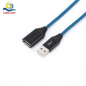 Factory direct sales of <b>USB</b> <b>2.0</b> extension cables, male to female, braided shielded, anti-interference <b>USB</b> flash drive data exten - Product Image 1