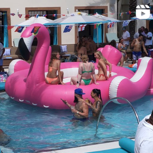 Flotador inflable de flamenco gigante, piscina divertida de agua, bote de <span class=keywords><strong>alquiler</strong></span> flotante inflable de PVC, paseo inflable - Product Image 2