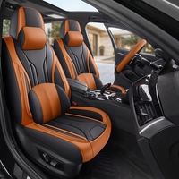 Housses de siège de voiture universelles en cuir perforé respirant, style professionnel, protection intérieure de luxe, ensemble complet quatre saisons