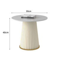 Ensemble de petite table basse ronde de Style nordique lumière luxe moderne créatif à la mode pour petits appartements en pierre