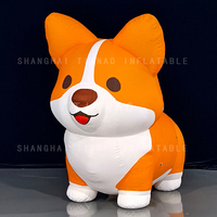 Corgi inflable mascota perro inflable de dibujos animados perro Pug inflable para decoración o publicidad o eventos