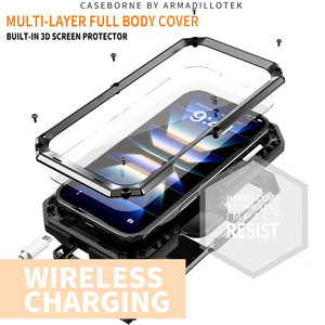 Custodia Protettiva Robusta in Metallo Antiurto con Supporto Pieghevole e Copriobiettivo Scorrevole per <span class=keywords><strong>iPhone</strong></span> 16 Pro Max - Vendita all'Ingrosso - Product Image 6