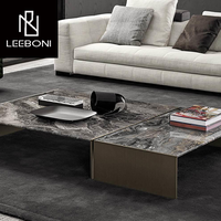 Offre Spéciale de table en marbre de luxe rectangle de style nordique table basse de salon