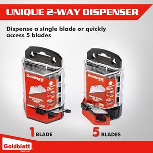 Lames utilitaires Goldblatt, lot de 100, acier trempé SK2M de qualité supérieure avec distributeur, outils de bricolage - Product Image 3