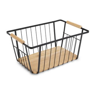 في المنزل ، تخزين في مكان معدني ، بمقبض خشبي وأسفل ، تصميم منزلي على أسلوبنا - Product Image 1