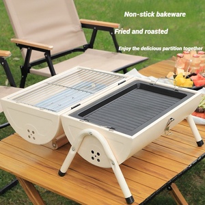 Outdoor Camping <strong>Mini</strong> Portable <strong>Grill</strong> 5 People Portable Folding <strong>Charcoal</strong> Barbecue <strong>Grill</strong> for Outdoor Cooking Camping Hiking Picnics - Product Image 3
