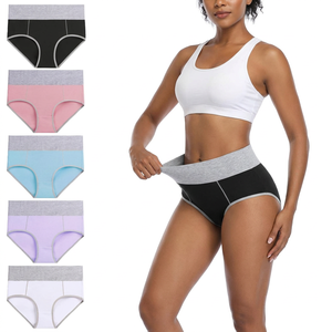 Culottes décontractées taille haute pour femmes grandes tailles, avec boutons, dentelle, nœud, respirantes, antibactériennes, écologiques, séchage rapide, en coton et élasthanne - Product Image 1