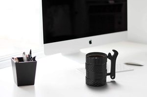 Taza de Café/Té de Cerámica con Forma de Neumático y Asa en Forma de Llave Inglesa, Regalo <span class=keywords><strong>para</strong></span> Amantes de Autos, Mecánicos, Entusiastas de Autos, Regalo de Cumpleaños <span class=keywords><strong>para</strong></span> Hombre - Product Image 6