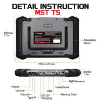Outil de diagnostic avec scanner ABS ECU, test de batterie, scanner moto T5, lecteur de codes OBD2 Euro 5, 12V, prise en charge de l'anglais