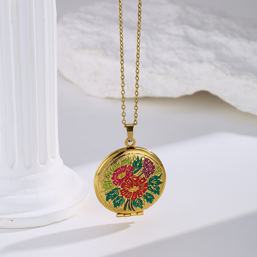 Collier rouge tournesol OR