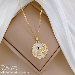 Collar con Colgante de Planeta Brillante para Mujer, Acero de Titanio con Microincrustaciones de Diamantes, Joyería de Moda Viral, Regalo, Dropshipping Shopify - Product Image 3