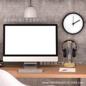 Cross-border wooden desktop headphone <b>stand</b>, game controller <b>stand</b>, entryway <b>hat</b> storage rack, solid wood headphone <b>stand</b> - Product Image 1