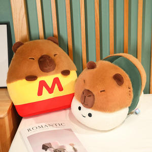 Capybara ตุ๊กตายัดนุ่นรูปสัตว์สไตล์เฟรนช์ฟรายส์ตุ๊กตาตุ๊กตาน่ารักสำหรับเด็กวันเกิดวันคริสต์มาสเล็บของขวัญซักได้ - Product Image 4