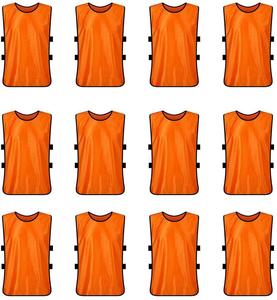 Gilets de football personnalisés, en maille, modèle blanc, dossard de sport, vente en gros - Product Image 3