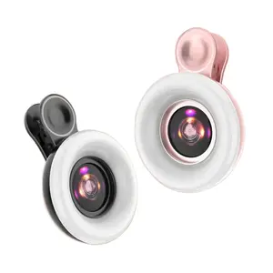 뷰티 속눈썹 눈썹 사진 및 비디오를위한 LED 조명이있는 15x 매크로 전화 카메라 렌즈