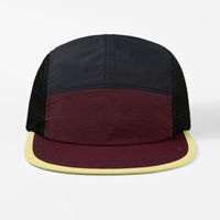 Casquette de sport légère en nylon avec logo personnalisé, séchage rapide, imperméable, 5 panneaux, maille, course en trail, vente en gros