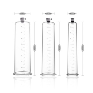 Cilindro de Vacío de 6 Tamaños para Bombas de Mejora del Pene, Acrílico Transparente sin Costuras con Marcas de Medición y Conexión de Bloqueo - Product Image 3