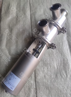 Vanne d'inversion pneumatique à trois voies de soudage sanitaire en acier inoxydable 304 à installation rapide avec bague d'étanchéité