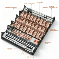 Prix d'usine – Kit de tournevis multifonction chromé 128 pièces pour réparation de PC et tablettes, bricolage et amélioration domestique avec embouts de précision