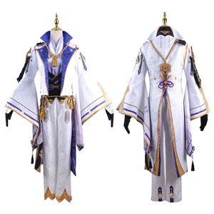 Genshin Impact <span class=keywords><strong>Kamisato</strong></span> <span class=keywords><strong>Ayato</strong></span> Cosplay disfraz Anime juego Genshin uniforme peluca Halloween carnaval traje para hombres fiesta disfraz - Product Image 4