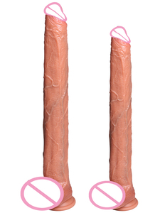 Realistischster, riesiger, dicker Dildo ohne Hoden, kleiner Eichel, starker Saugnapf, weiches, flexibles Sexspielzeug für Frauen, Männer, Schwule - Product Image 1