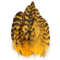 Plumes de queue de coq bleues et blanches teintées en gros pour la fabrication artisanale de coiffes indiennes et de baguettes à chat - Matériaux DIY