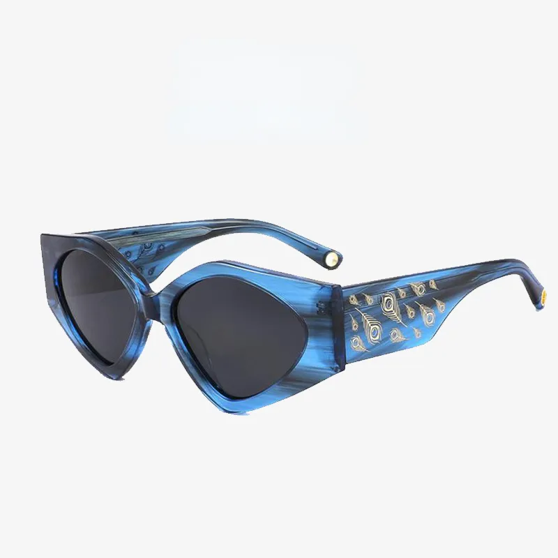 Harga pabrik kacamata hitam segitiga atas tahan UV kacamata multifungsi kacamata wanita Gafas de sol kacamata hitam asetat