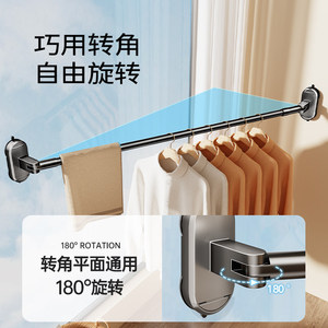 ราวตากผ้าแบบติดผนังพับได้แบบยืดหดได้ สำหรับหน้าต่างระเบียง ประหยัดพื้นที่ - Product Image 3