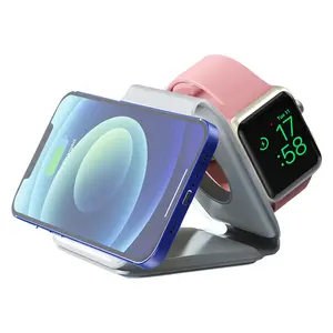 ที่ชาร์จไร้สายแม่เหล็ก <span class=keywords><strong>3</strong></span> in 1 กำลังไฟ 15W สำหรับ iPhone 14 13 แท่นชาร์จไร้สายแบบ<span class=keywords><strong>เร็ว</strong></span>สำหรับ <span class=keywords><strong>Apple</strong></span> <span class=keywords><strong>Watch</strong></span> มีสินค้าในสต็อก - Product Image 1