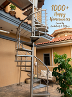 Escalier en colimaçon en acier inoxydable 201/304/316L de qualité supérieure pour terrasse, cour, tour de garde, marches antidérapantes, escalier résistant à la rouille