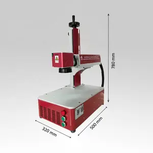 Mini machine de marquage laser en fibre de haute qualité, portative, de bureau, bon marché, pour étiquette des animaux de compagnie, 20w 30w