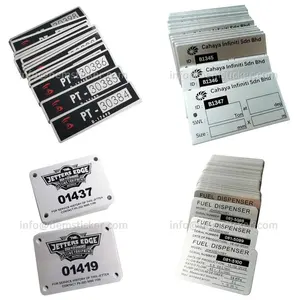 Metal Serial Number Equipment Nameplate Laser Marked QR Code Tracking Label Sequential Barcode Aluminium Asset Inventory ID Tags