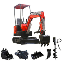 Mini-excavatrice sur chenilles 1 tonne avec moteur Euro 5 EPA, livraison gratuite, mini-excavatrice hydraulique 1000 kg pour la ferme