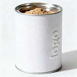 Cylindre en papier de qualité alimentaire personnalisé avec couvercle hermétique à décoller |   Emballage recyclable pour poudre de protéines de sucre, café et aliments secs - Product Image 4