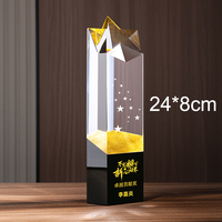 Usine en gros trophée de cristal vierge impression UV prix de champion personnalisé trophée de cristal