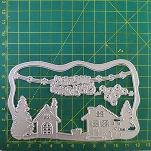 AAGU matrices de découpe en métal décoration joyeux noël arbre maison bonhomme de neige moules Scrapbook <span class=keywords><strong>Album</strong></span> déco artisanat cartes modèle de pochoir - Product Image 3