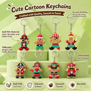 Llavero de goma suave de PVC personalizado con diseño de dibujos animados, colgante 3D de letras americanas coloridas, pequeño regalo, accesorios para colgar en el coche, personalizado - Product Image 2