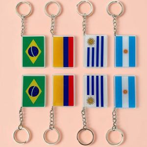 Ensemble de porte-clés en acrylique avec drapeau national, imprimé recto-verso, pour sacs et sacs à dos, options multi-pays - Product Image 2