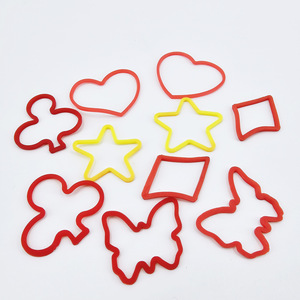 Élastiques en caoutchouc de formes irrégulières G0993 : étoile à cinq branches, cœur, papillon, fleur de prunier, carré - KingMagic Rubber Band Magic - Product Image 1