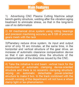 Perfecte laserfabrieksprijs, hoogprecisie mechanisch aandrijfsysteem, CNC-plasma snijmachine voor koolstofstaal - Product Image 6