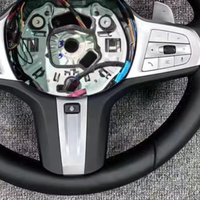 Volant en cuir amélioré pour BMW G20 G30 G37 G01 F90 G11 G12 G80 G38 G02 F97 F98 cousu à la main Version sport personnalisée