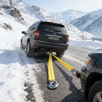 Sangle de remorquage forgée avec crochet 2 po x 20 pi 20 000 lb, accessoires automobiles robustes, sangle de remorquage pour véhicules tout-terrain et secours