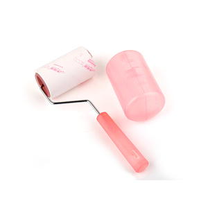 Tùy chỉnh kim loại xử lý 8cm 30 60 90 Sheets xé giấy dính Pet Dog Cat Fluff lông tóc Remover <span class=keywords><strong>Lint</strong></span> con lăn để làm sạch quần áo - Product Image 1