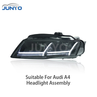 Ensemble de phares automatiques Junyo pour Audi A4 B8, style TT modifié, projecteurs LED, feux de jour