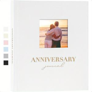 Cuaderno de lino de tamaño personalizado, diario de memoria de matrimonio, cuaderno de aniversario de boda, cuaderno de grabación de momentos - Product Image 6