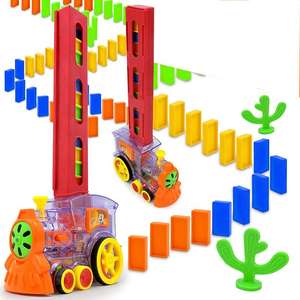 Nouveau Design 60 pièces lumière éducative électrique pose automatique dominos train jouets pour enfants - Product Image 2